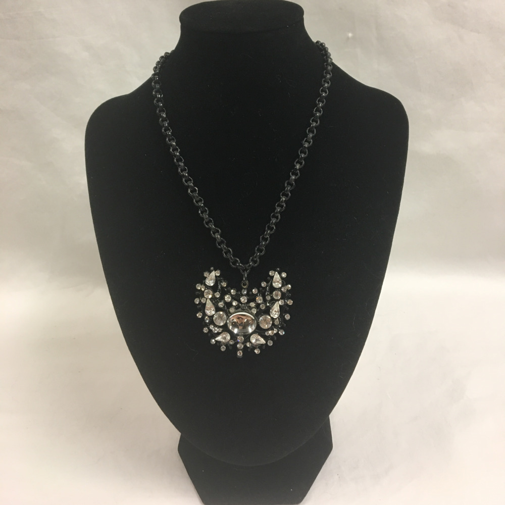 + Large Black Pendant with ringtones Necklace